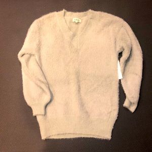 SageGreen tunic length bell sleeve sweater size s